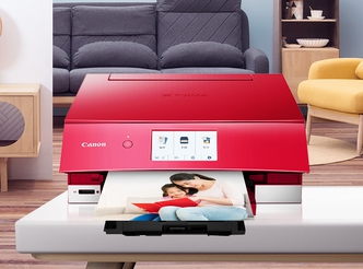 佳能(canon)ts8380六色手机照片打印机家用彩色多功能喷墨一体机 红色